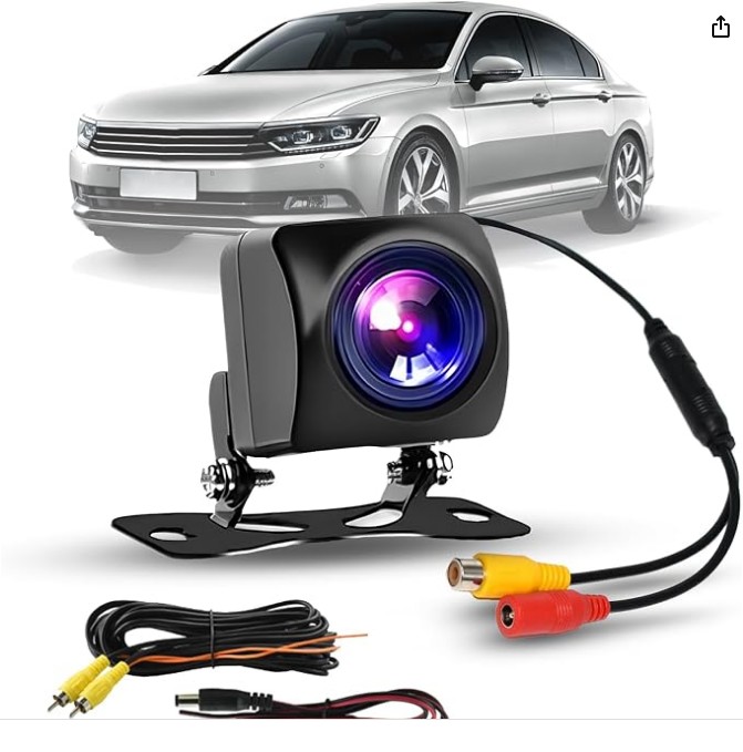 VECHTEL Backup Camera for Car, HD Metal 170 Degree Wide Angle Rear View Reversing Camera,Night Vision IP69 Waterproof Universal Reverse Rearview Cam for Car Vehicle SUV RV Pickup Truck Minivans